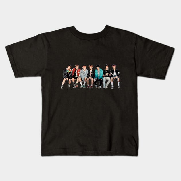 BTS Kids T-Shirt by Eshka